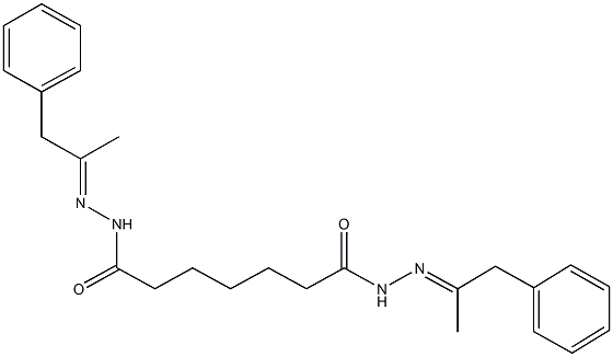 N'~1~,N'~7~-bis(1-methyl-2-phenylethylidene)heptanedihydrazide Struktur