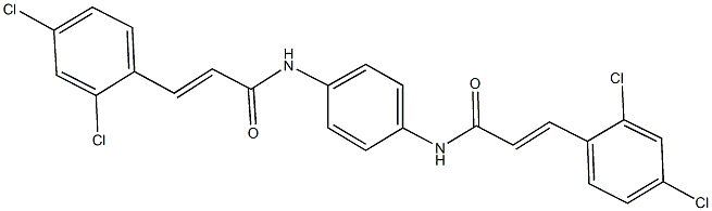 3-(2,4-dichlorophenyl)-N-(4-{[3-(2,4-dichlorophenyl)acryloyl]amino}phenyl)acrylamide Struktur