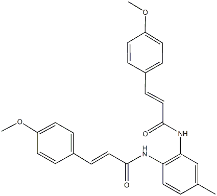 3-(4-methoxyphenyl)-N-(2-{[3-(4-methoxyphenyl)acryloyl]amino}-4-methylphenyl)acrylamide Struktur