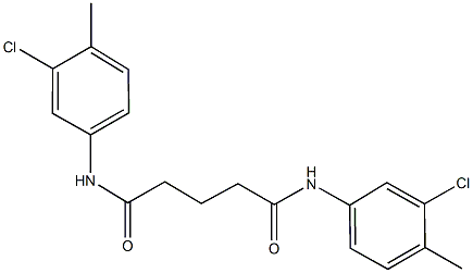 N~1~,N~5~-bis(3-chloro-4-methylphenyl)pentanediamide Struktur