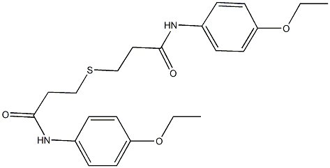 3-{[3-(4-ethoxyanilino)-3-oxopropyl]sulfanyl}-N-(4-ethoxyphenyl)propanamide Struktur