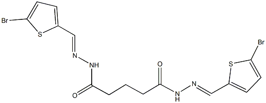 N'~1~,N'~5~-bis[(5-bromo-2-thienyl)methylene]pentanedihydrazide Struktur