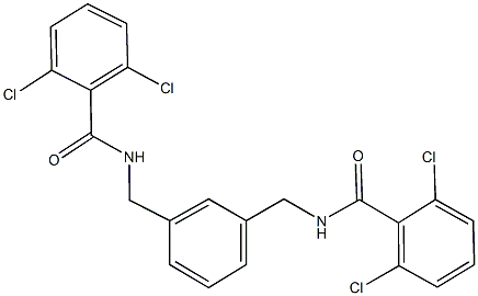 2,6-dichloro-N-(3-{[(2,6-dichlorobenzoyl)amino]methyl}benzyl)benzamide Struktur