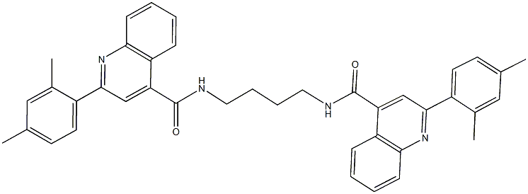 2-(2,4-dimethylphenyl)-N-[4-({[2-(2,4-dimethylphenyl)-4-quinolinyl]carbonyl}amino)butyl]-4-quinolinecarboxamide Struktur