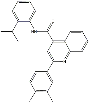 2-(3,4-dimethylphenyl)-N-(2-isopropylphenyl)-4-quinolinecarboxamide Struktur