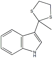 3-(2-methyl-1,3-dithiolan-2-yl)-1H-indole Struktur