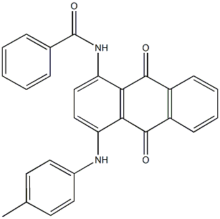 N-[9,10-dioxo-4-(4-toluidino)-9,10-dihydroanthracen-1-yl]benzamide Struktur