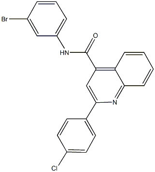 N-(3-bromophenyl)-2-(4-chlorophenyl)-4-quinolinecarboxamide Struktur