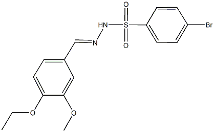 4-bromo-N'-(4-ethoxy-3-methoxybenzylidene)benzenesulfonohydrazide Struktur