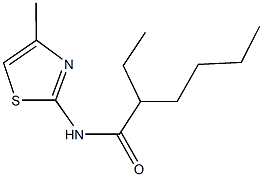 2-ethyl-N-(4-methyl-1,3-thiazol-2-yl)hexanamide Struktur