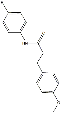 N-(4-fluorophenyl)-3-(4-methoxyphenyl)propanamide Struktur