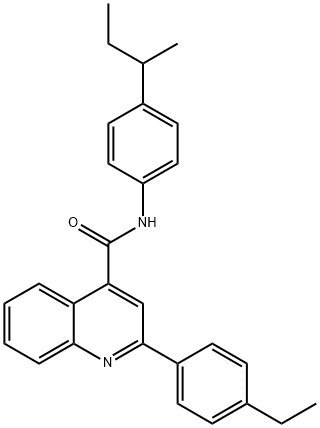 N-(4-sec-butylphenyl)-2-(4-ethylphenyl)-4-quinolinecarboxamide Struktur