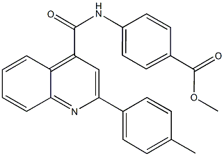 methyl 4-({[2-(4-methylphenyl)-4-quinolinyl]carbonyl}amino)benzoate Struktur