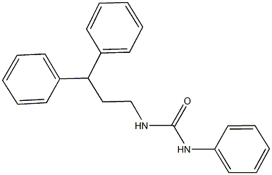 N-(3,3-diphenylpropyl)-N'-phenylurea Struktur