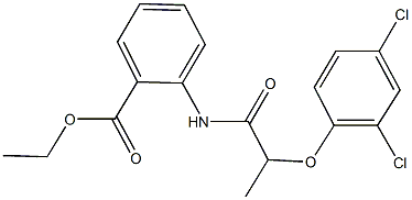 ethyl 2-{[2-(2,4-dichlorophenoxy)propanoyl]amino}benzoate Struktur