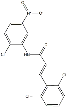 N-{2-chloro-5-nitrophenyl}-3-(2,6-dichlorophenyl)acrylamide Struktur