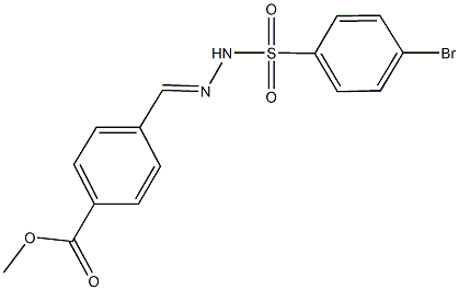 methyl 4-{2-[(4-bromophenyl)sulfonyl]carbohydrazonoyl}benzoate Struktur