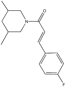 1-[3-(4-fluorophenyl)acryloyl]-3,5-dimethylpiperidine Struktur