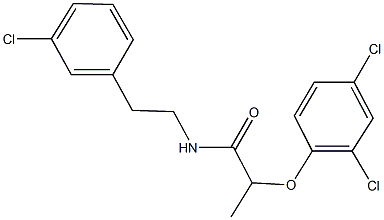 N-[2-(3-chlorophenyl)ethyl]-2-(2,4-dichlorophenoxy)propanamide Struktur