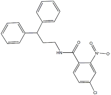 4-chloro-N-(3,3-diphenylpropyl)-2-nitrobenzamide Struktur