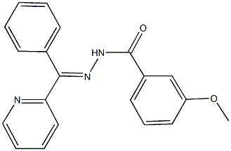 3-methoxy-N'-[phenyl(2-pyridinyl)methylene]benzohydrazide Struktur