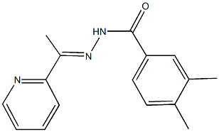 3,4-dimethyl-N'-[1-(2-pyridinyl)ethylidene]benzohydrazide Struktur