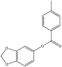 1,3-benzodioxol-5-yl 4-methylbenzoate Struktur