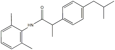 N-(2,6-dimethylphenyl)-2-(4-isobutylphenyl)propanamide Struktur