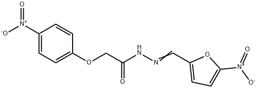 N'-({5-nitro-2-furyl}methylene)-2-{4-nitrophenoxy}acetohydrazide Struktur