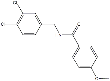 N-(3,4-dichlorobenzyl)-4-methoxybenzamide Struktur