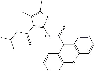 isopropyl 4,5-dimethyl-2-[(9H-xanthen-9-ylcarbonyl)amino]-3-thiophenecarboxylate Struktur