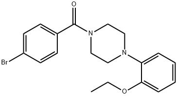 2-[4-(4-bromobenzoyl)-1-piperazinyl]phenyl ethyl ether Struktur