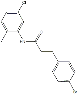 3-(4-bromophenyl)-N-(5-chloro-2-methylphenyl)acrylamide Struktur