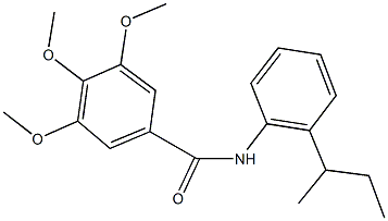 N-(2-sec-butylphenyl)-3,4,5-trimethoxybenzamide Struktur