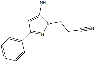 3-(5-amino-3-phenyl-1H-pyrazol-1-yl)propanenitrile Struktur