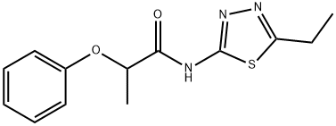 N-(5-ethyl-1,3,4-thiadiazol-2-yl)-2-phenoxypropanamide Struktur