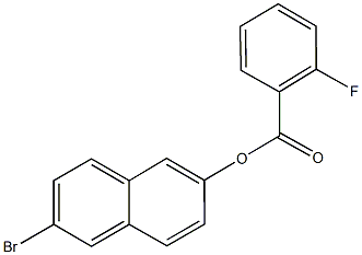 6-bromo-2-naphthyl2-fluorobenzoate Struktur