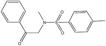 N,4-dimethyl-N-(2-oxo-2-phenylethyl)benzenesulfonamide Struktur