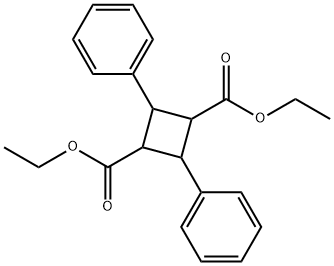 diethyl 2,4-diphenyl-1,3-cyclobutanedicarboxylate Struktur