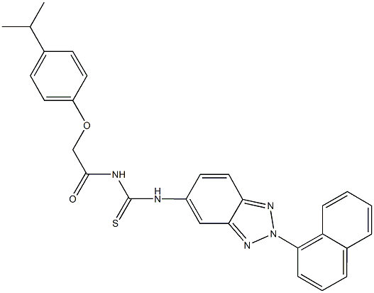 N-[(4-isopropylphenoxy)acetyl]-N'-[2-(1-naphthyl)-2H-1,2,3-benzotriazol-5-yl]thiourea Struktur