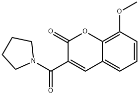 8-methoxy-3-(1-pyrrolidinylcarbonyl)-2H-chromen-2-one Struktur