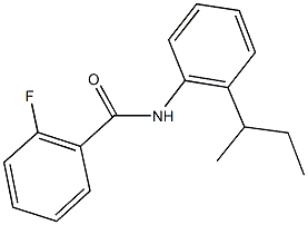 N-(2-sec-butylphenyl)-2-fluorobenzamide Struktur