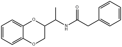 N-[1-(2,3-dihydro-1,4-benzodioxin-2-yl)ethyl]-2-phenylacetamide Struktur