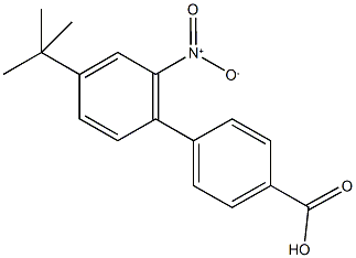 4'-tert-butyl-2-nitro-1,1'-biphenyl-4-carboxylic acid Struktur