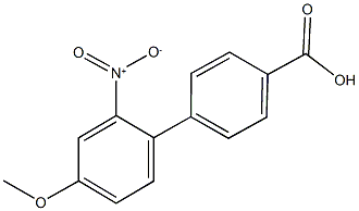 2'-nitro-4'-methoxy[1,1'-biphenyl]-4-carboxylic acid Struktur