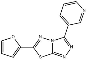 6-(2-furyl)-3-(3-pyridinyl)[1,2,4]triazolo[3,4-b][1,3,4]thiadiazole Struktur