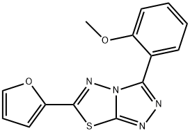 2-[6-(2-furyl)[1,2,4]triazolo[3,4-b][1,3,4]thiadiazol-3-yl]phenyl methyl ether Struktur