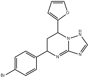 5-(4-bromophenyl)-7-(2-furyl)-4,5,6,7-tetrahydro[1,2,4]triazolo[1,5-a]pyrimidine Struktur