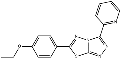 ethyl 4-[3-(2-pyridinyl)[1,2,4]triazolo[3,4-b][1,3,4]thiadiazol-6-yl]phenyl ether Struktur