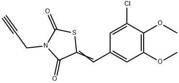 5-(3-chloro-4,5-dimethoxybenzylidene)-3-(2-propynyl)-1,3-thiazolidine-2,4-dione Struktur